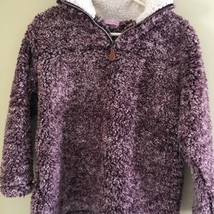 Girls S/M Pink Lily Sherpa 1/4 zip jacket.